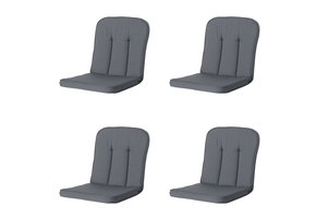 Madison -  Tuinkussen Classic/Bora/Antigua Hermitage Rib grey - Ca. 94x48 cm - Set van 4