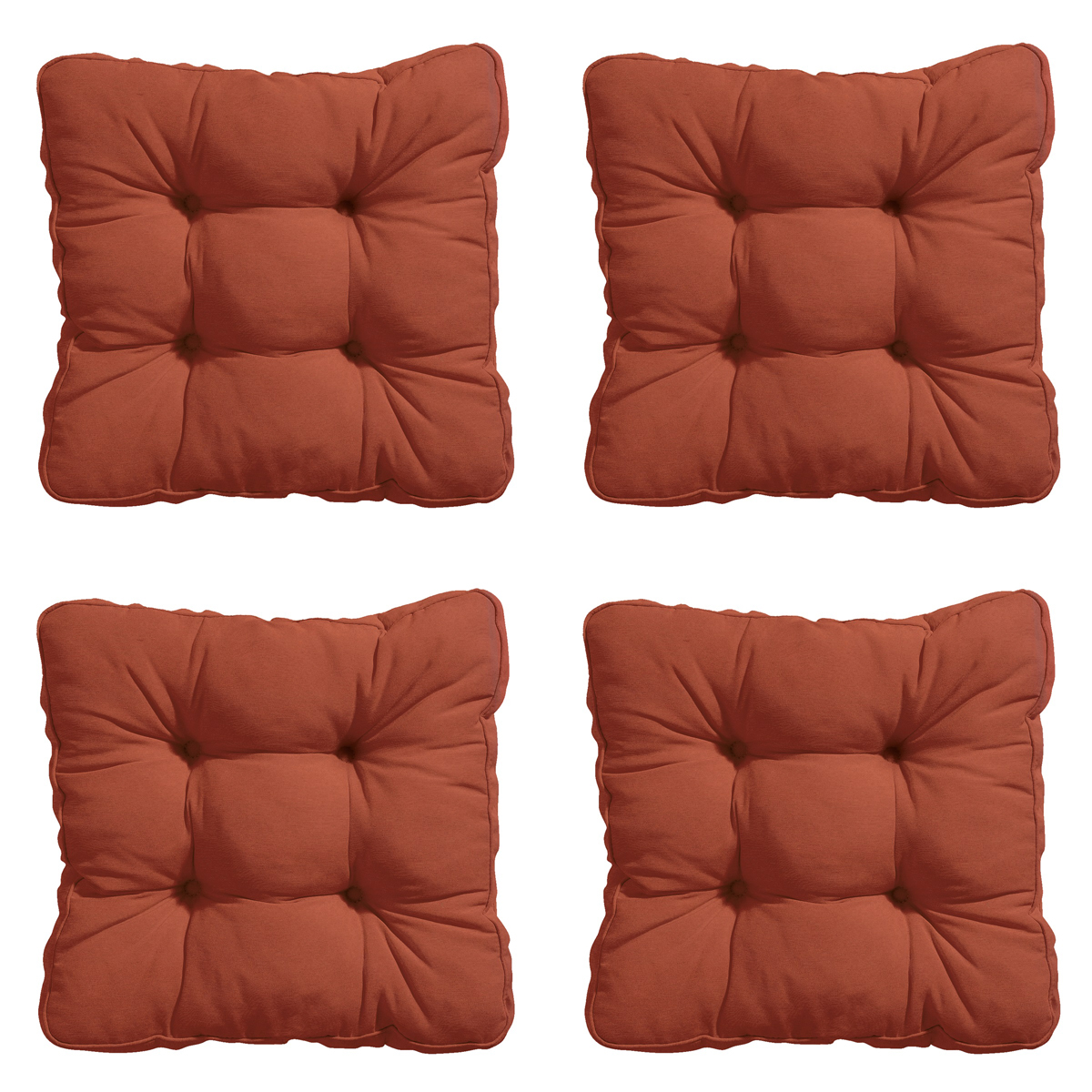 Madison -  Zitkussen Florance Panama terra - Ca. 47x47 cm - Set van 4