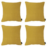 Madison -  Sierkussen Panama mustard - Ca. 45x45 cm - Set van 4