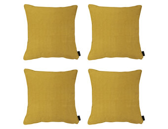 Madison -  Sierkussen Panama mustard - Ca. 45x45 cm - Set van 4