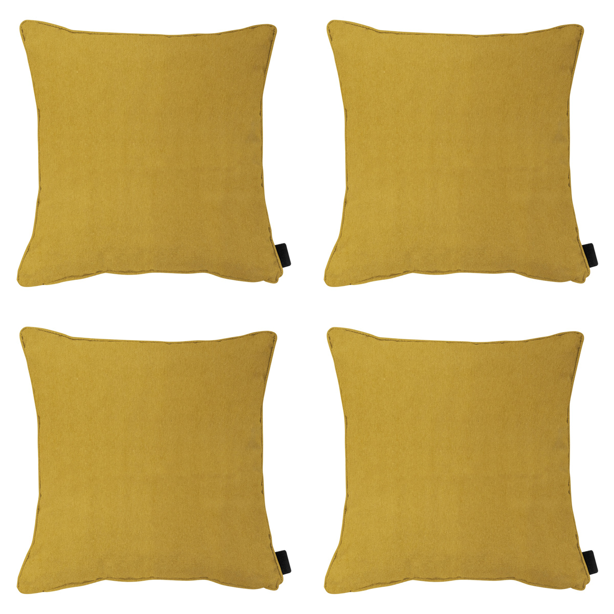 Madison -  Sierkussen Panama mustard - Ca. 45x45 cm - Set van 4