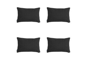 Madison -  Sierkussen Black canvas eco+ - Ca. 30x50 cm - Set van 4