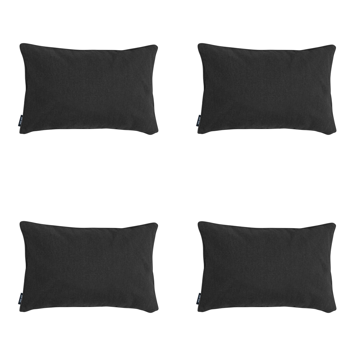 Madison -  Sierkussen Black canvas eco+ - Ca. 30x50 cm - Set van 4