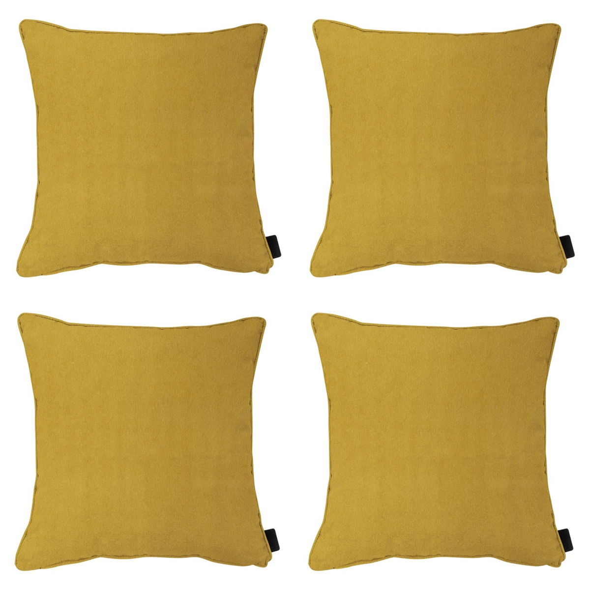 Madison -  Sierkussen Panama mustard - Ca. 60x60 cm - Set van 4