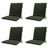 Madison -  Stapelstoelkussen Green canvas eco+ - Ca. 97x49 cm - Set van 4