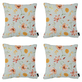 Madison -  Sierkussen Florina orange - Ca. 50x50 cm - Set van 4