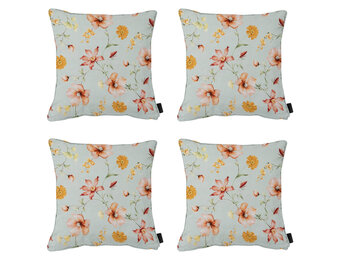 Madison -  Sierkussen Florina orange - Ca. 50x50 cm - Set van 4