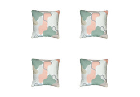 Madison -  Sierkussen Grafi salmone - Ca. 50x50 cm - Set van 4