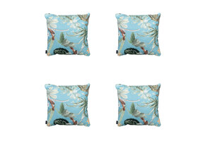 Madison -  Sierkussen Grasse aqua - Ca. 50x50 cm - Set van 4