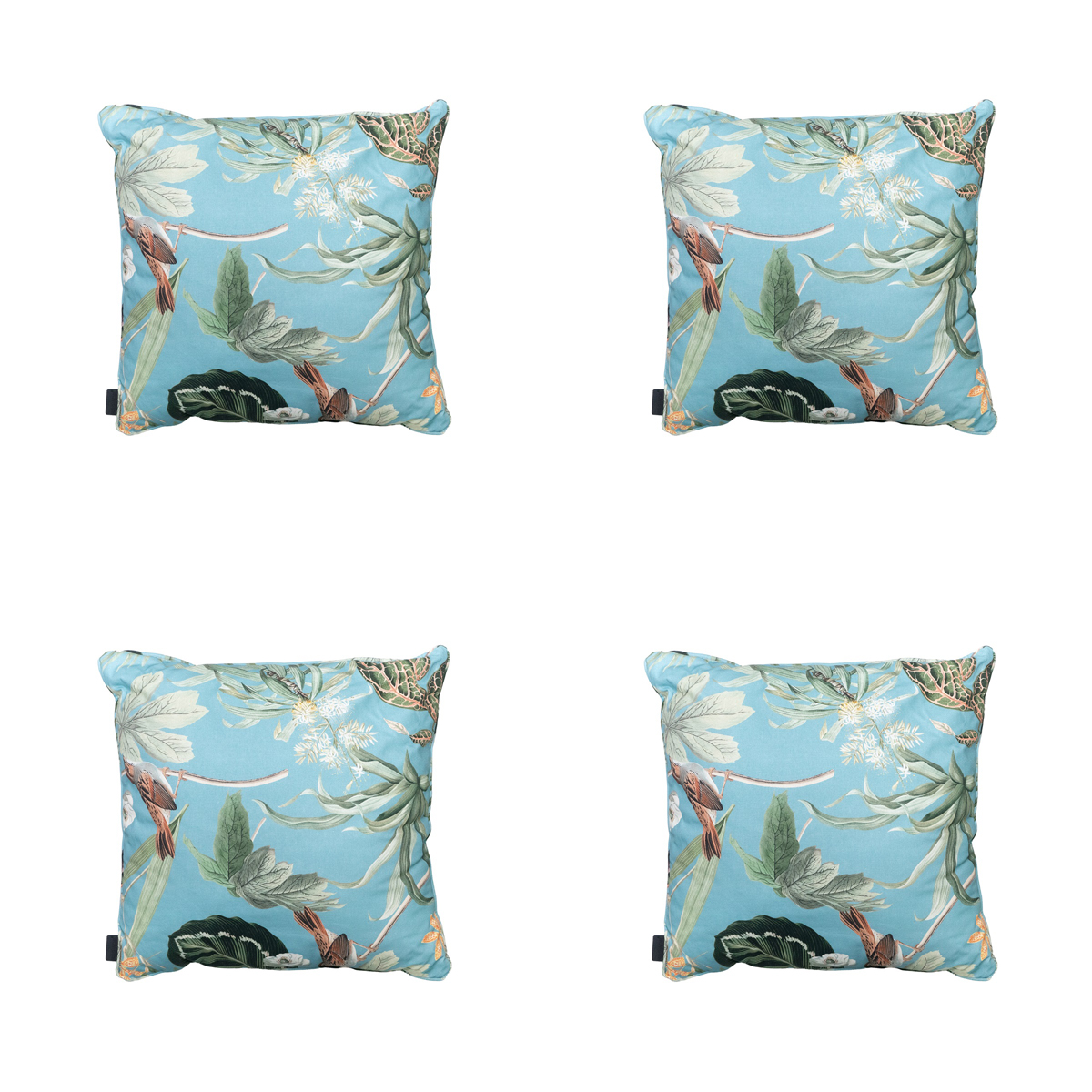 Madison -  Sierkussen Grasse aqua - Ca. 50x50 cm - Set van 4