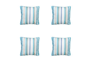 Madison -  Sierkussen Righe azure - Ca. 50x50 cm - Set van 4
