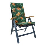 Madison -  Tuinstoelkussen Hoge Rug Lua green - Ca. 120x50 cm - Set van 4