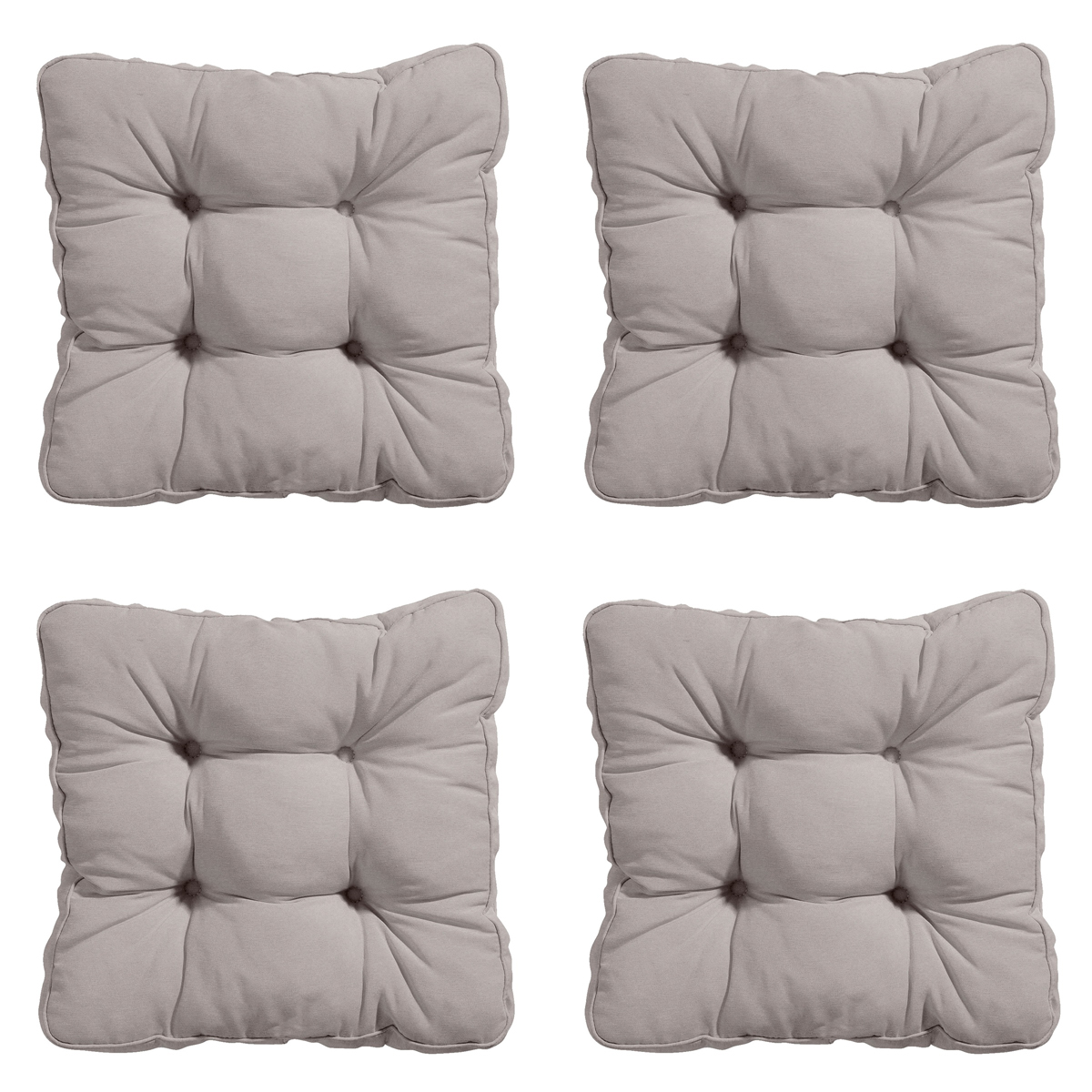 Madison -  Zitkussen Florance Panama taupe - Ca. 47x47 cm - Set van 4