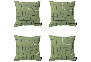 Madison -  Sierkussen Joah sage - Ca. 50x50 cm - Set van 4