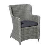 Madison -  Zitkussen Wicker Panama grey - Ca. 48x48 cm - Set van 4