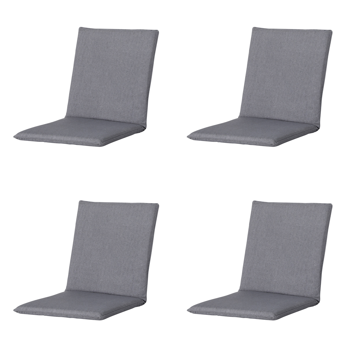 Madison -  Stapelstoelkussen Oxford grey - Ca. 97x49 cm - Set van 4
