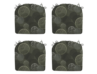 Madison -  Zitkussen Circle green - Ca. 46x48 cm - Set van 4