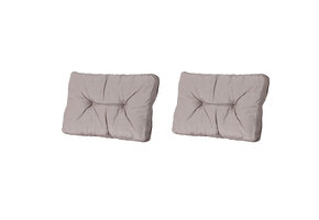 Madison -  Florance Rugkussen Panama taupe - Ca. 43x73 cm - Set van 2