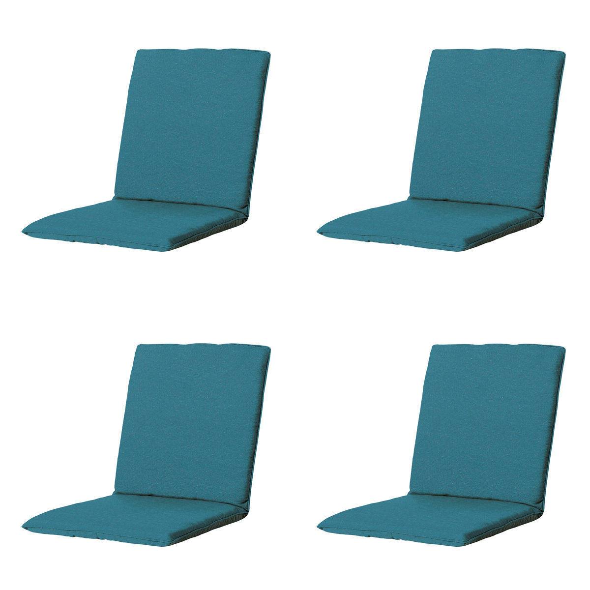 Madison -  Stapelstoelkussen Panama sea blue - Ca. 97x49 cm - Set van 4