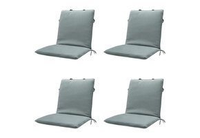 Madison -  Stapelstoelkussen Silver canvas eco+ - Ca. 97x49 cm - Set van 4