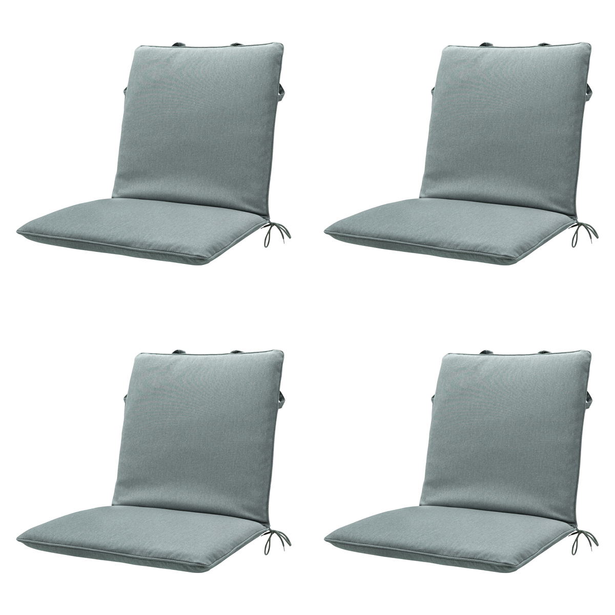 Madison -  Stapelstoelkussen Silver canvas eco+ - Ca. 97x49 cm - Set van 4