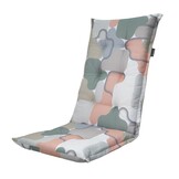 Madison -  Tuinstoelkussen Hoge Rug Grafi salmone - Ca. 123x50 cm - Set van 4