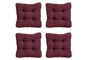 Madison -  Zitkussen Florance Panama bordeaux - Ca. 47x47 cm - Set van 4