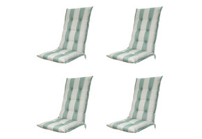 Madison -  Tuinstoelkussen Hoge Rug Banda kaki - Ca. 123x50 cm - Set van 4