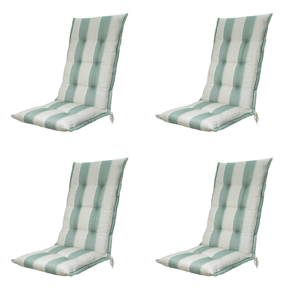 Madison -  Tuinstoelkussen Hoge Rug Banda kaki - Ca. 123x50 cm - Set van 4