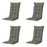 Madison -  Tuinstoelkussen Hoge Rug Manchester green - Ca. 123x50 cm - Set van 4