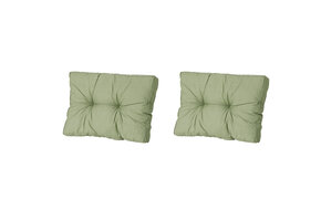 Madison -  Florance Rugkussen Basic green - Ca. 43x73 cm - Set van 2