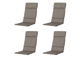 Madison -  Tuinkussen Fiber Deluxe Rib liver - Ca. 125x50 cm - Set van 4