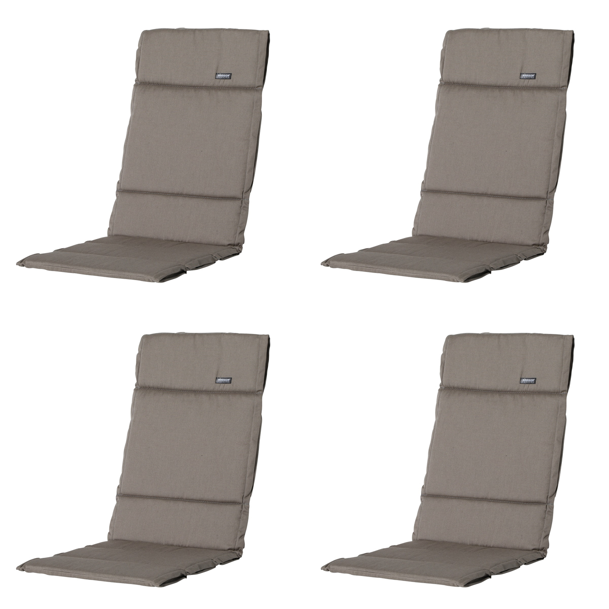 Madison -  Tuinkussen Fiber Deluxe Rib liver - Ca. 125x50 cm - Set van 4