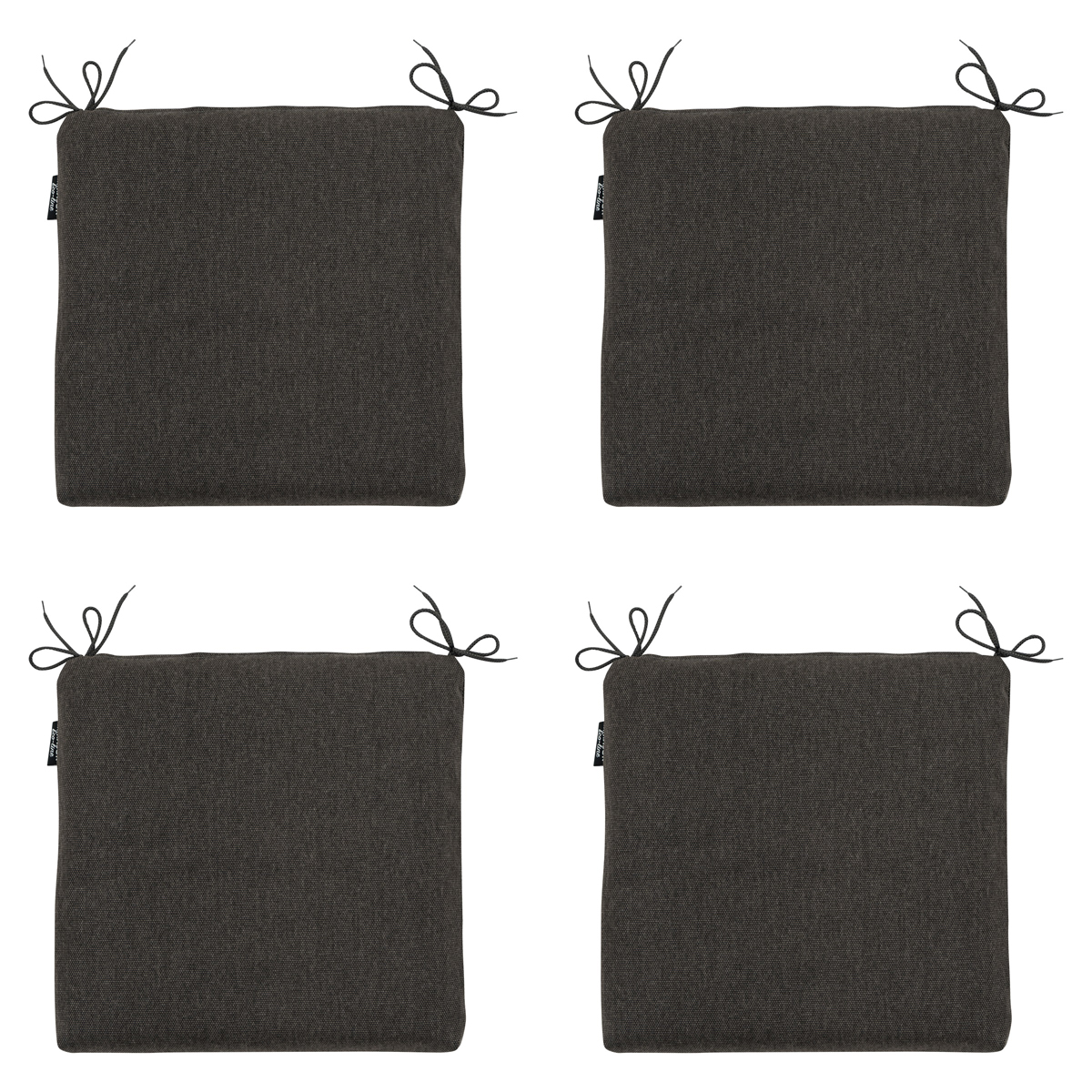 Madison -  Zitkussen Dark grey canvas eco+ - Ca. 40x40 cm - Set van 4