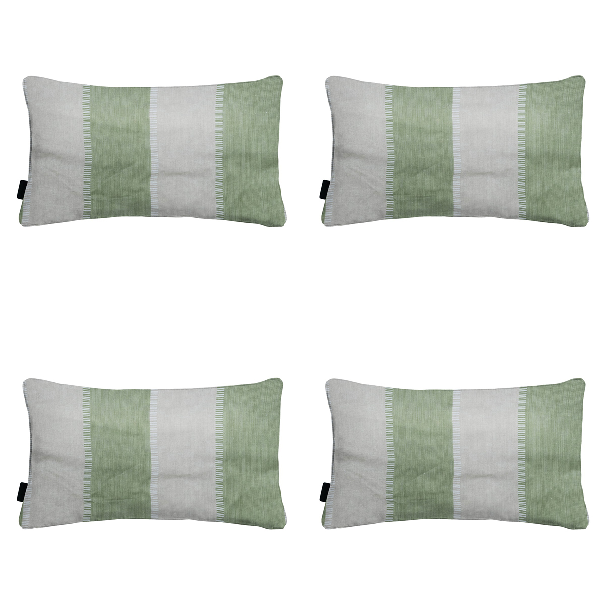 Madison -  Sierkussen Banda kaki - Ca. 30x50 cm - Set van 4