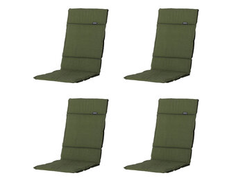 Madison -  Tuinkussen Fiber Deluxe Panama green - Ca. 125x50 cm - Set van 4