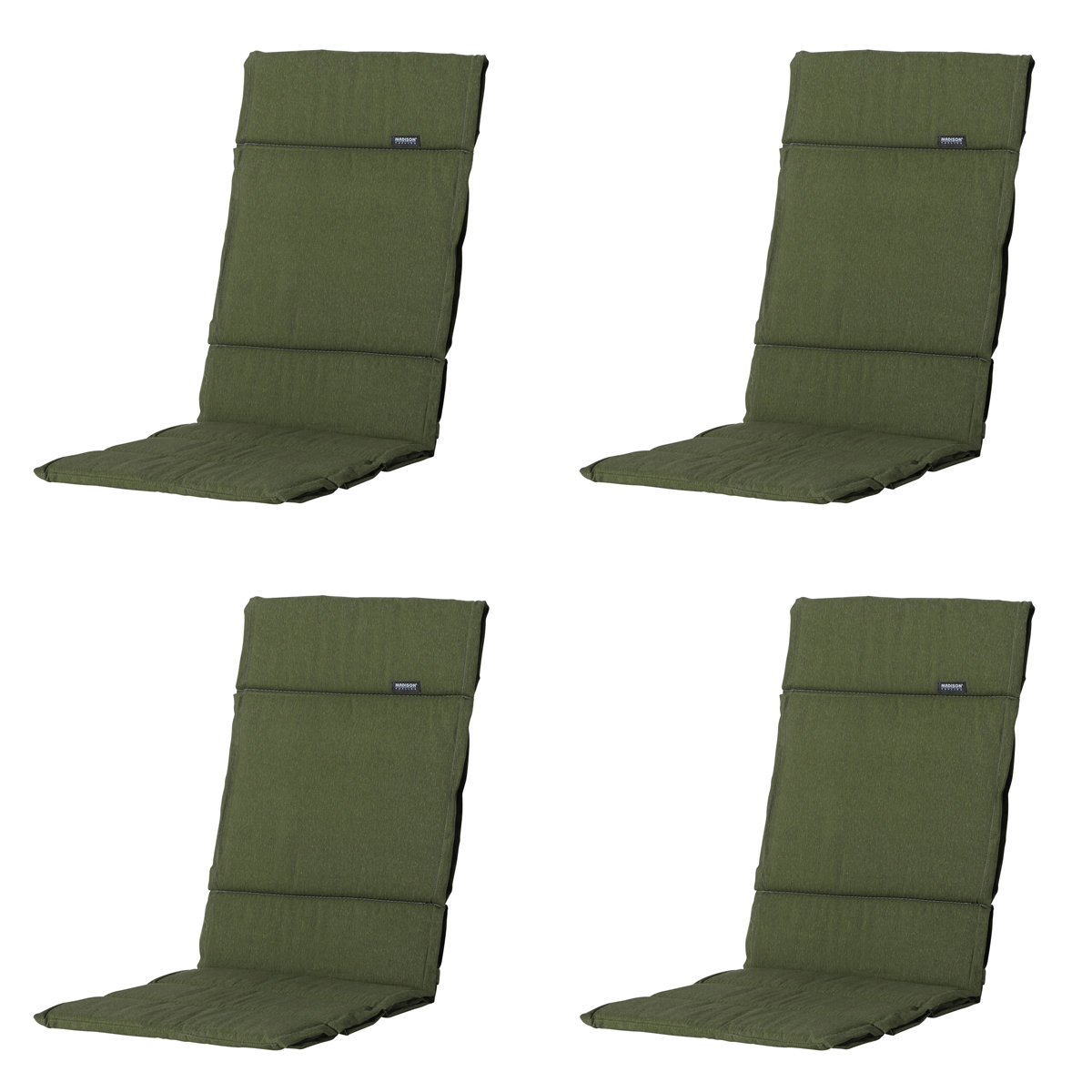 Madison -  Tuinkussen Fiber Deluxe Panama green - Ca. 125x50 cm - Set van 4