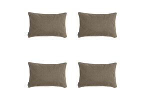 Madison -  Sierkussen Taupe canvas eco+ - Ca. 30x50 cm - Set van 4