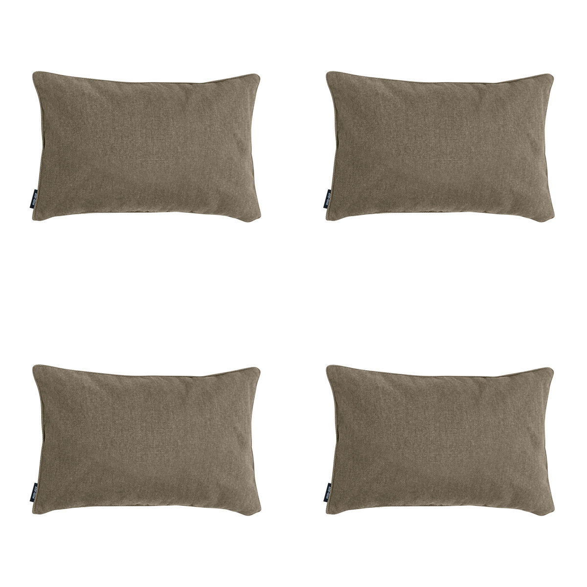 Madison -  Sierkussen Taupe canvas eco+ - Ca. 30x50 cm - Set van 4