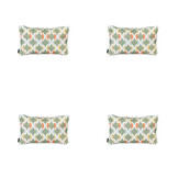 Madison -  Sierkussen Trivia green - Ca. 30x50 cm - Set van 4