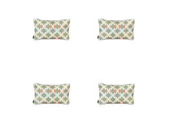 Madison -  Sierkussen Trivia green - Ca. 30x50 cm - Set van 4