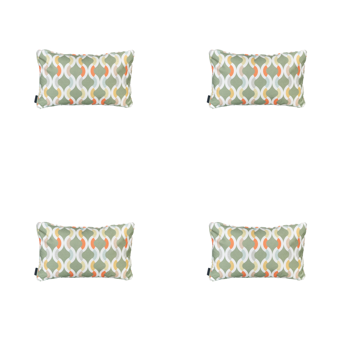 Madison -  Sierkussen Trivia green - Ca. 30x50 cm - Set van 4