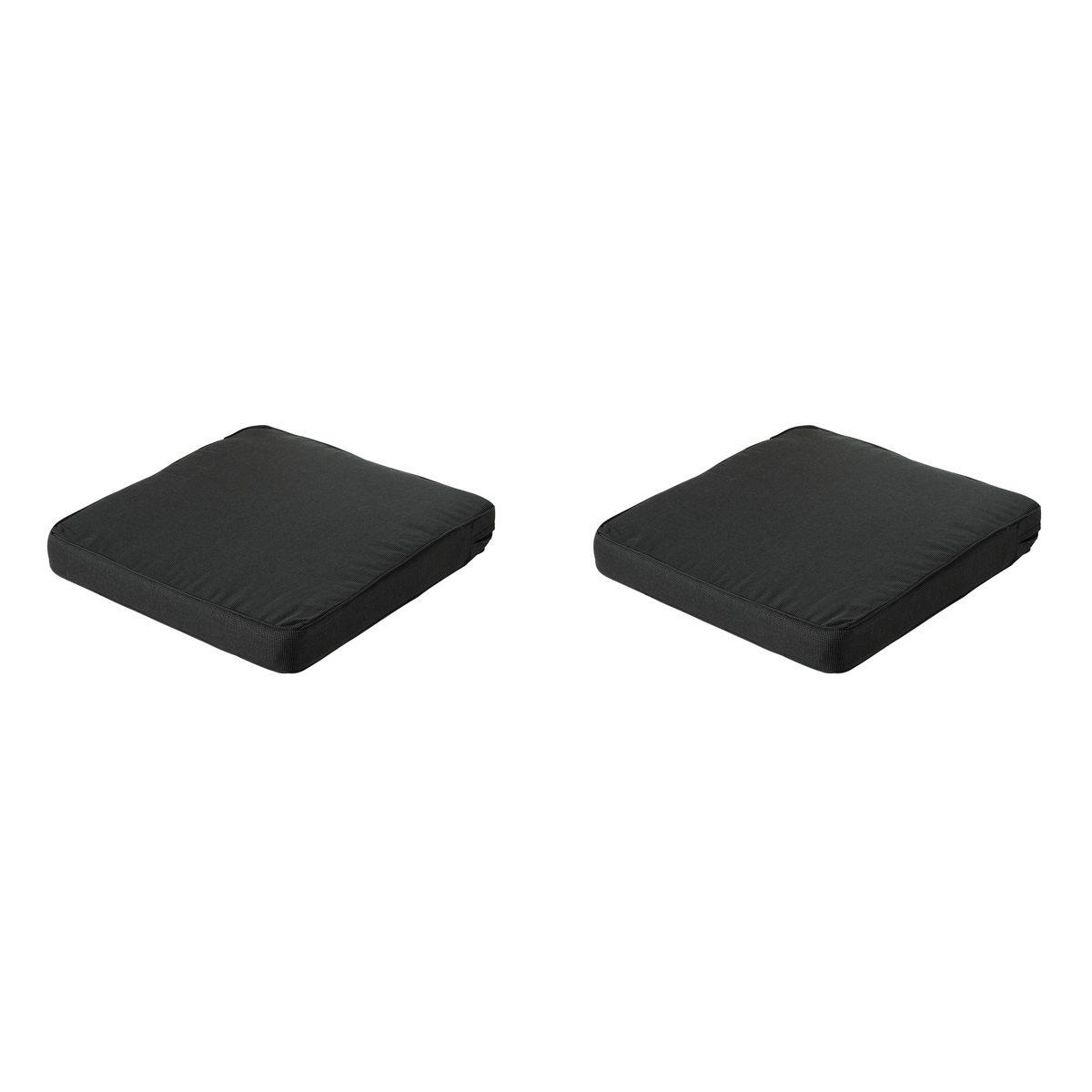 Madison -  Lounge Profi-Line Zitkussen Rib black - Ca. 60x60 cm - Set van 2