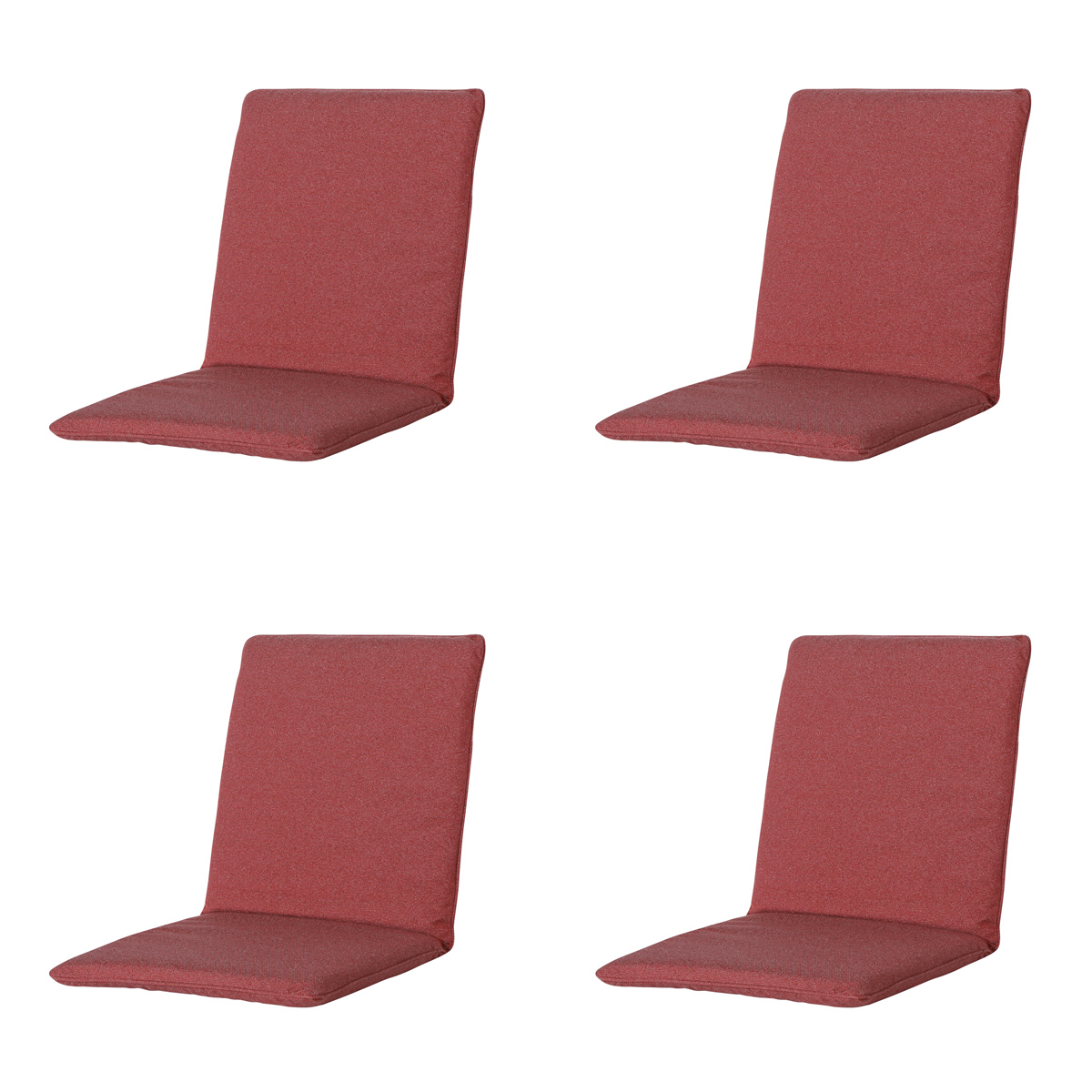 Madison -  Stapelstoelkussen Manchester red - Ca. 97x49 cm - Set van 4