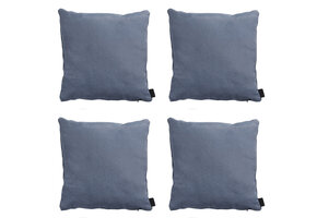 Madison -  Sierkussen Panama safier blue - Ca. 45x45 cm - Set van 4
