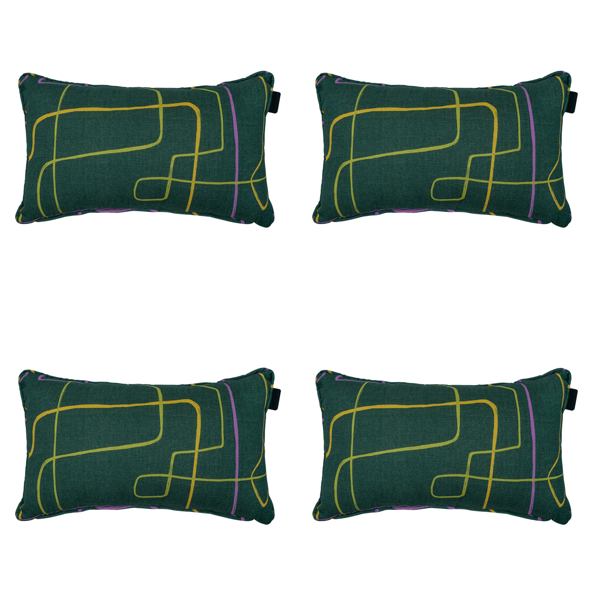 Madison -  Sierkussen Joah green - Ca. 30x50 cm - Set van 4