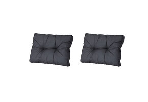Madison -  Florance Rugkussen Basic black - Ca. 43x60 cm - Set van 2