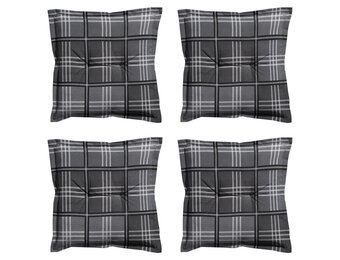 Madison -  Zitkussen Patchy grey - Ca. 50x50 cm - Set van 4