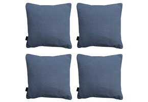 Madison -  Sierkussen Panama safier blue - Ca. 45x45 cm - Set van 4