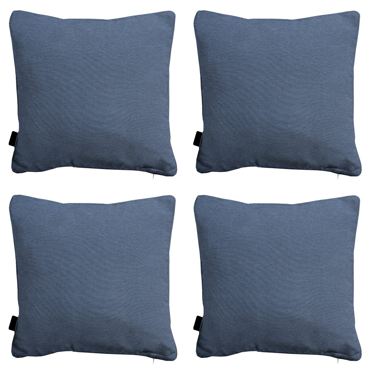 Madison -  Sierkussen Panama safier blue - Ca. 45x45 cm - Set van 4